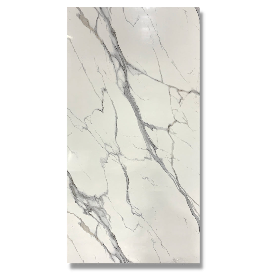 Full Sheet White Carrara Marble Wall Panel 96" X 48" 4 Packs