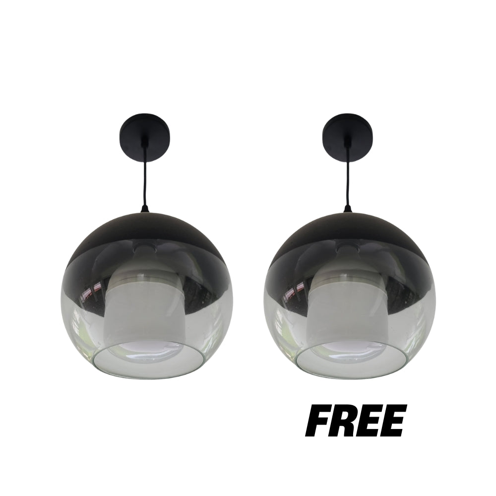BOGO 2x1 Black Ball Pendant Light