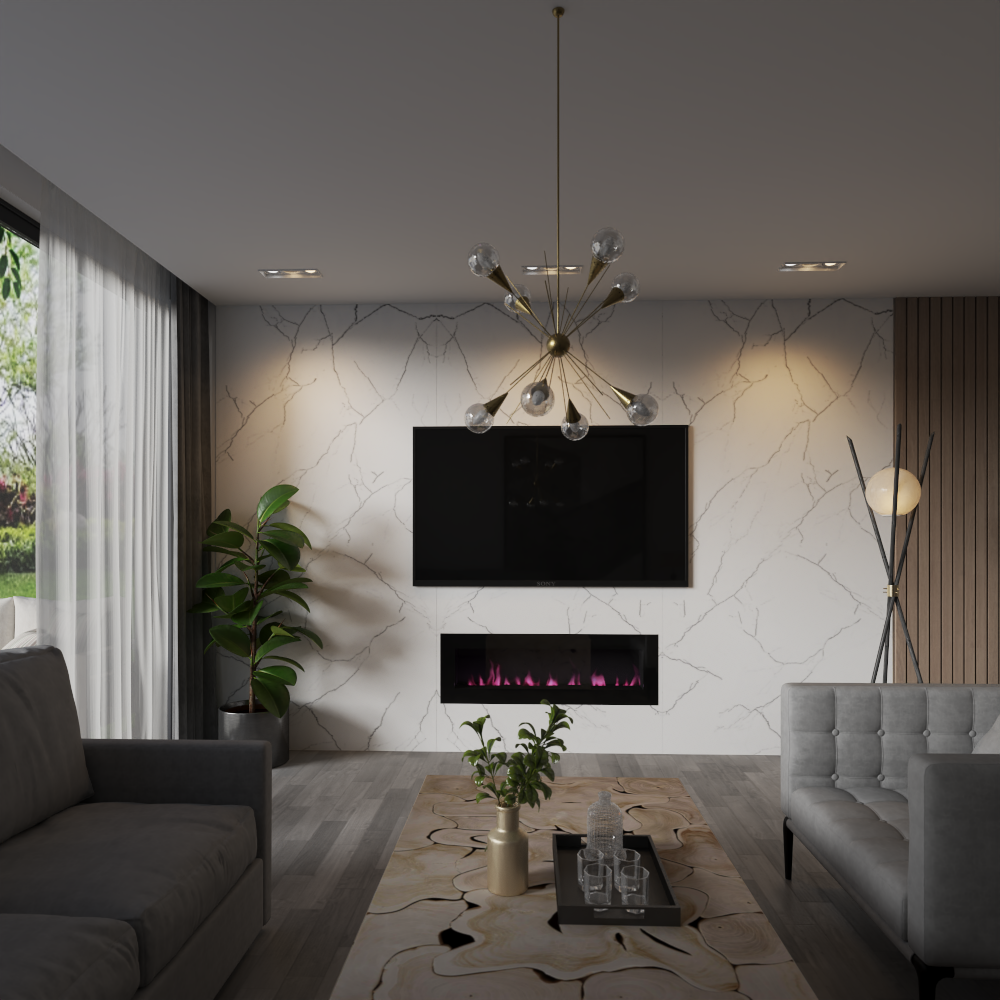 Full Sheet Everest Carrara Marble Wall Panel 96" X 48" 6 Pack