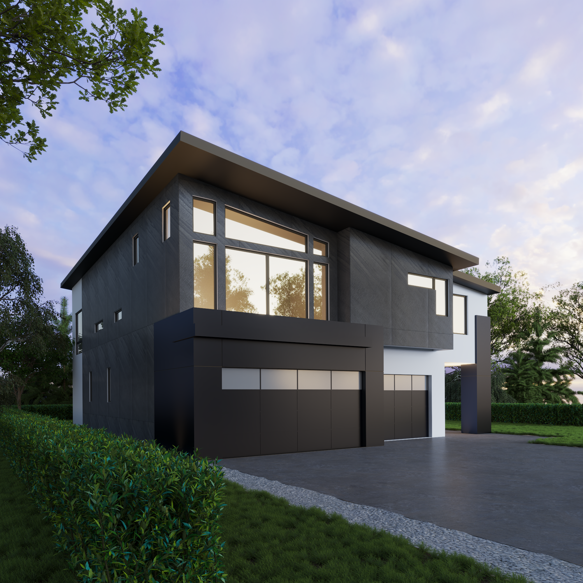 Midnight Onyx Rock Textured Panel 96" x 48"