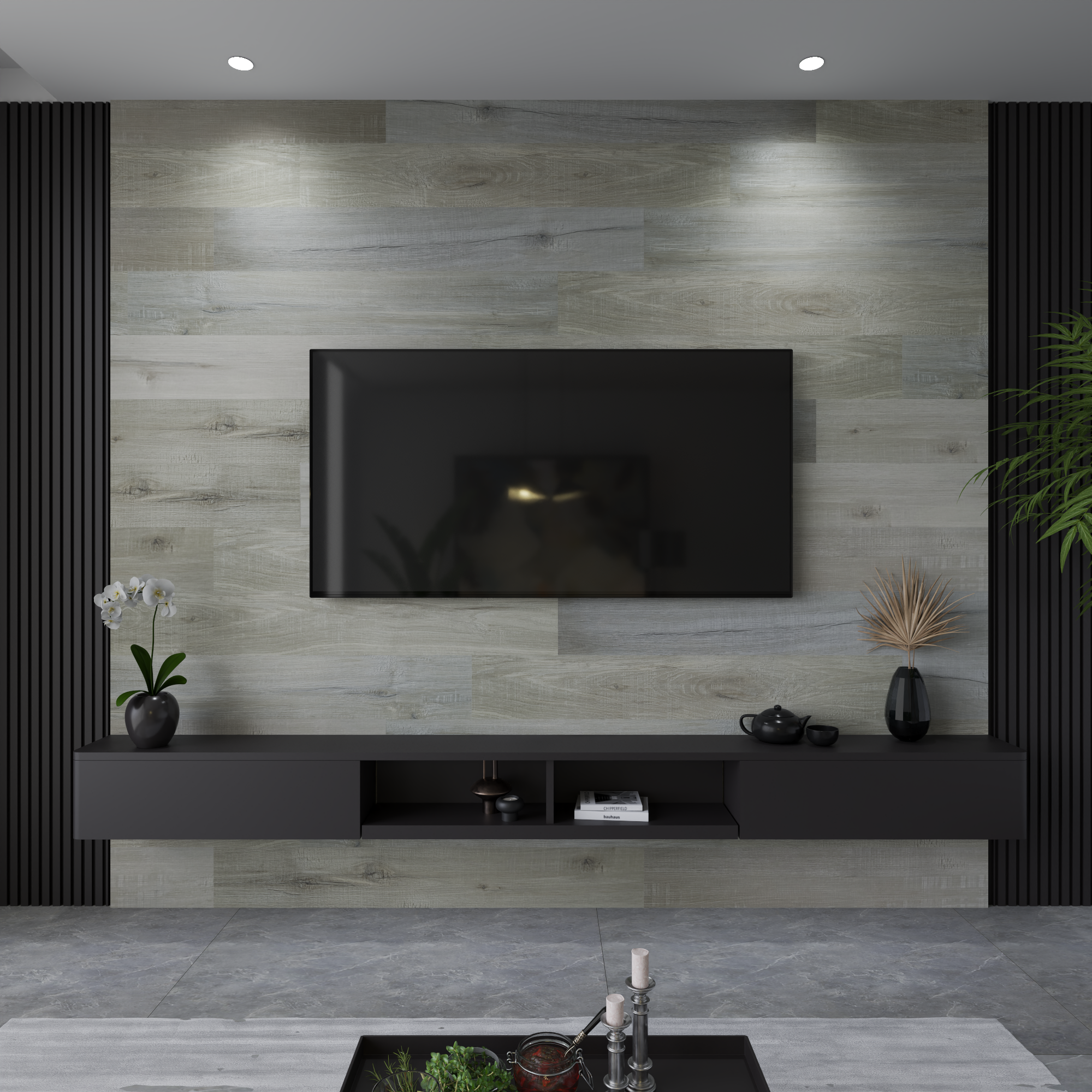 Peak Elevation Wood Interlock Wall Panel & Flooring 97" x 36"