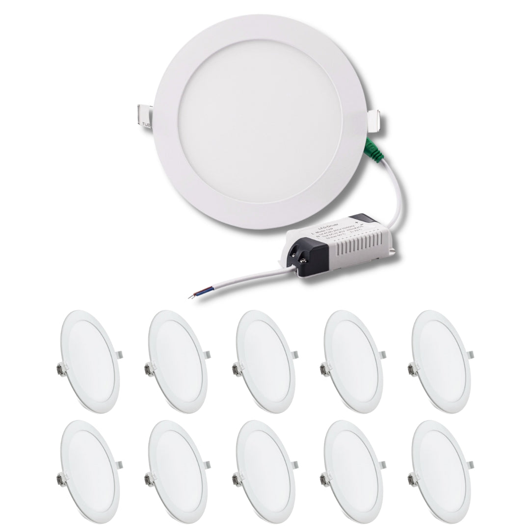 10W Recessed Lights 4 Inch LED 10 Pack Downlights for Ceilings and Drywalls