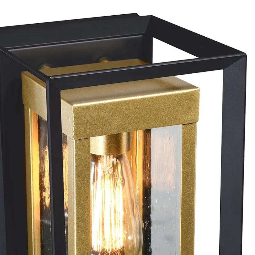 Black and Gold Indoor and Outdoor Wall Moderntique Light