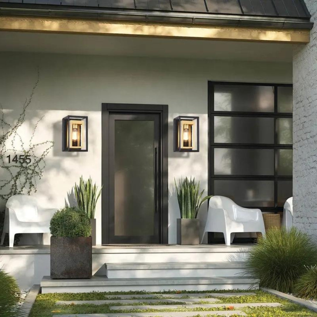 5 pcs Bundle Black and Gold Indoor and Outdoor Wall Moderntique Light