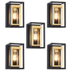 5 pcs Bundle Black and Gold Indoor and Outdoor Wall Moderntique Light