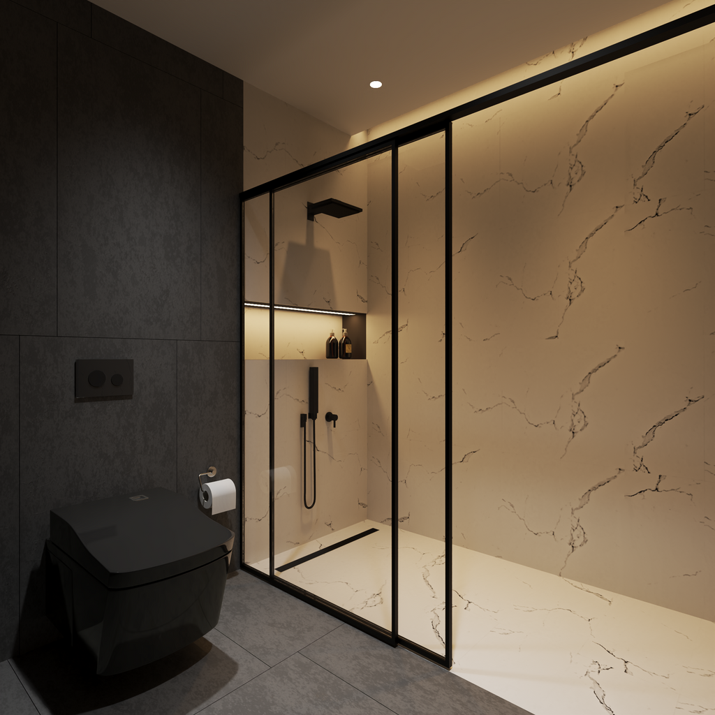 Eternal Bianco Marble Carrara Wall Panel & Flooring 74" x 49"