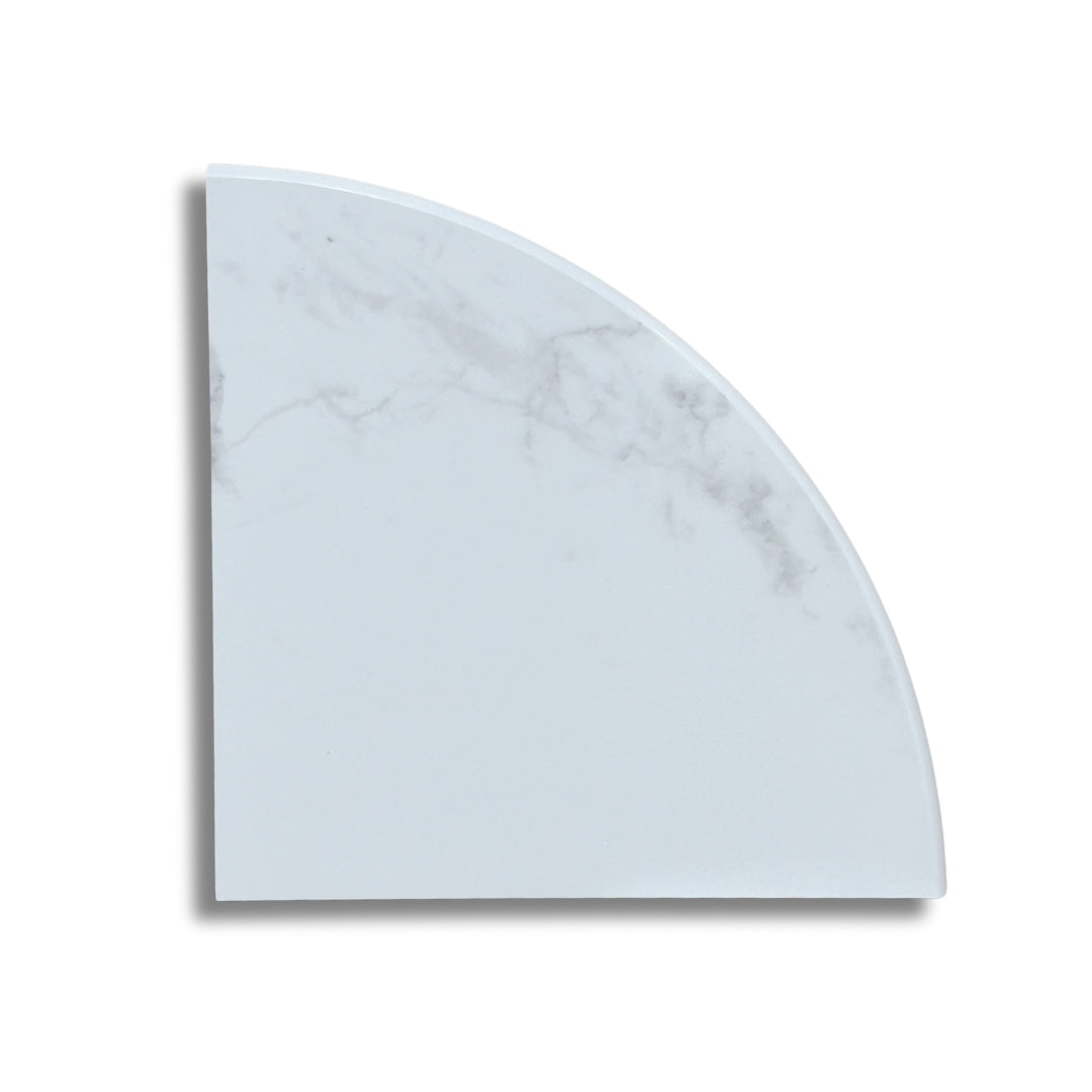 White Carrara Marble Shampoo Shelf 9" x 9"