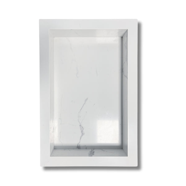 White Carrara Marble Shower Niche