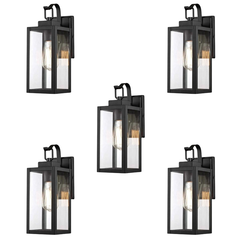 5 pcs Bundle Black Moderntique Indoor and Outdoor Wall Light