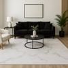 Calacatta Soft White/Gray Marble Rug