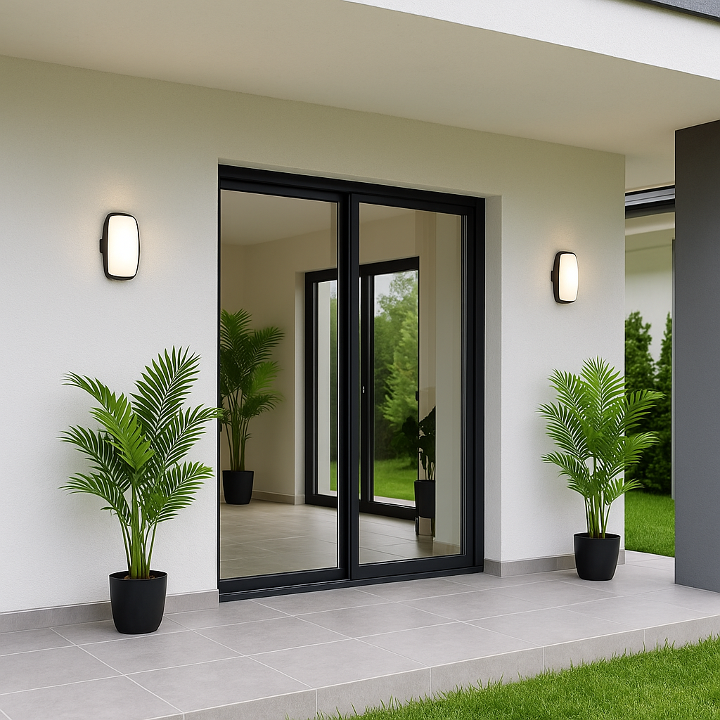 Black LED Future Wall Light