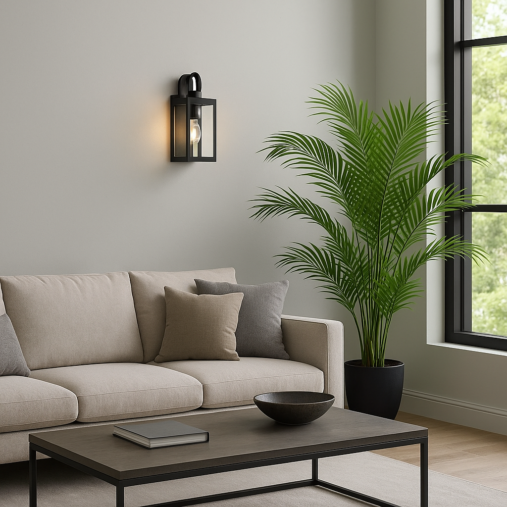 Black Moderntique Indoor and Outdoor Wall Light