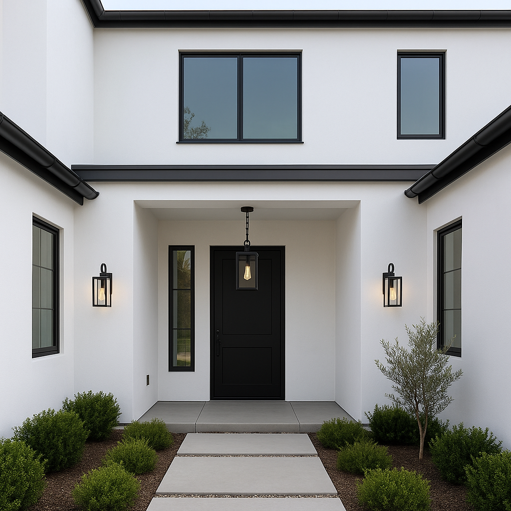 Black Moderntique Indoor and Outdoor Pendant Light