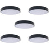 5 pcs Bundle Black LED Round Flushmount Wall Light