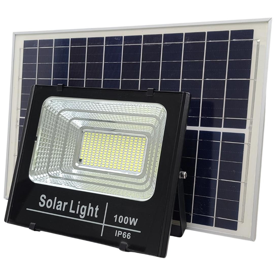 100W Solar Flood Light with Panel thumbnail 2